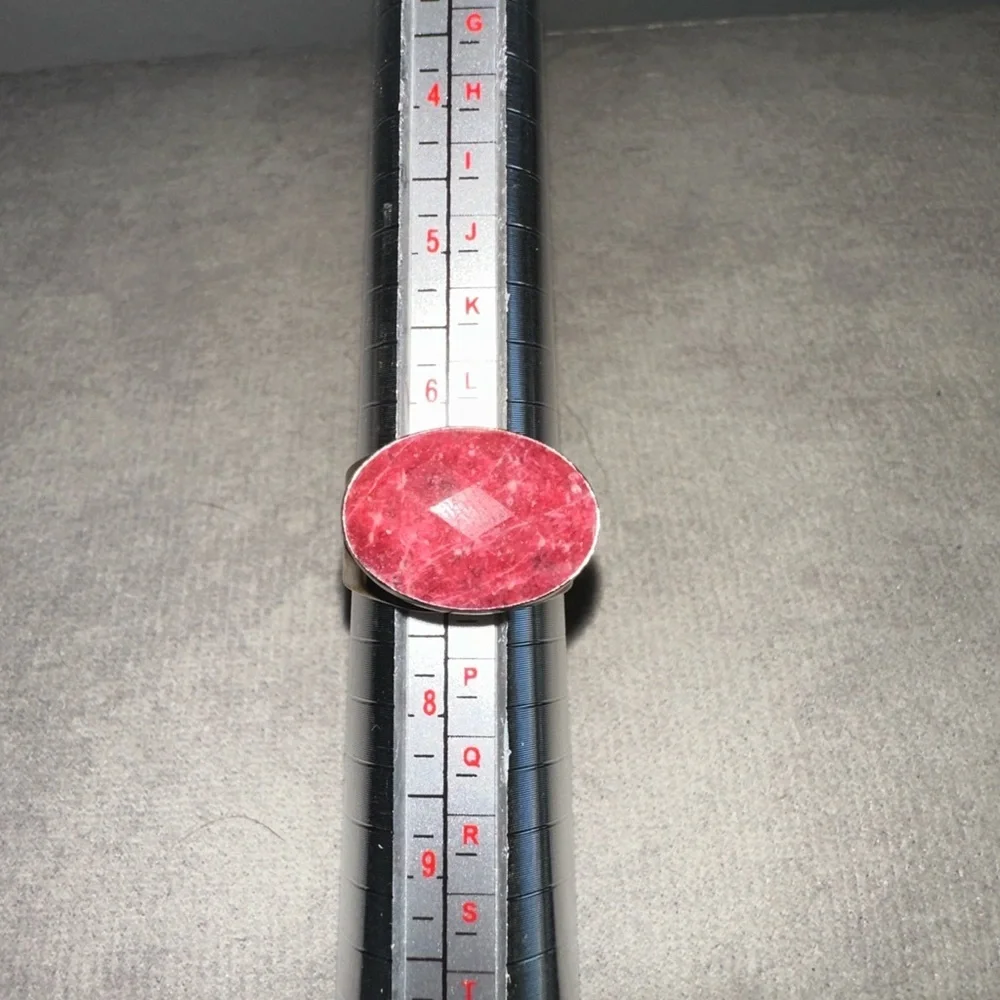Rhodochrosite & Sterling Silver Ring by Jay King - Picture 6 of 8